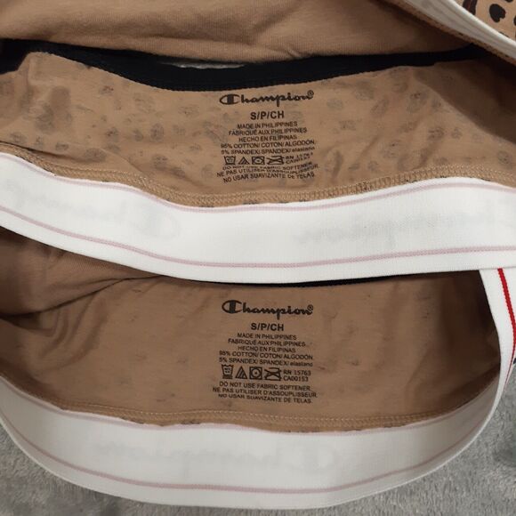 Champion 2 Womens Bralettes Moisture-wicking Cotton Stretch Animal Print Sz S - Picture 3 of 4